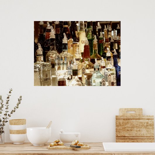 Liquor Flaschen Poster (Küche)
