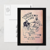 Liquor Loosens Postkarte (Vorne/Hinten)