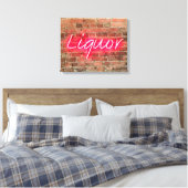 LIQUOR NEON LIGHT SIGN LEINWANDDRUCK (Insitu (Schlafzimmer))