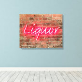 LIQUOR NEON LIGHT SIGN LEINWANDDRUCK (Insitu (Holzboden))