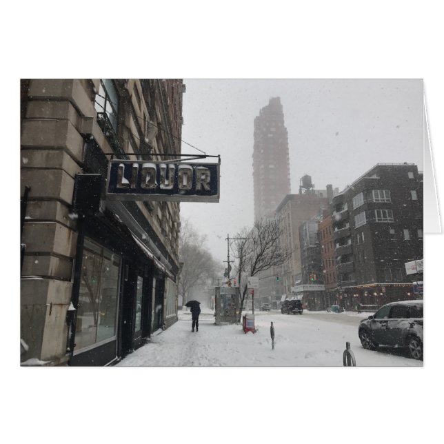 Liquor Store NYC Columbus Avenue New York Blizzard (Vorderseite (Horizontal))