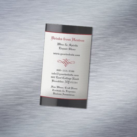 Liquor Weinlager Magnetische Visitenkarte (Beispiel)