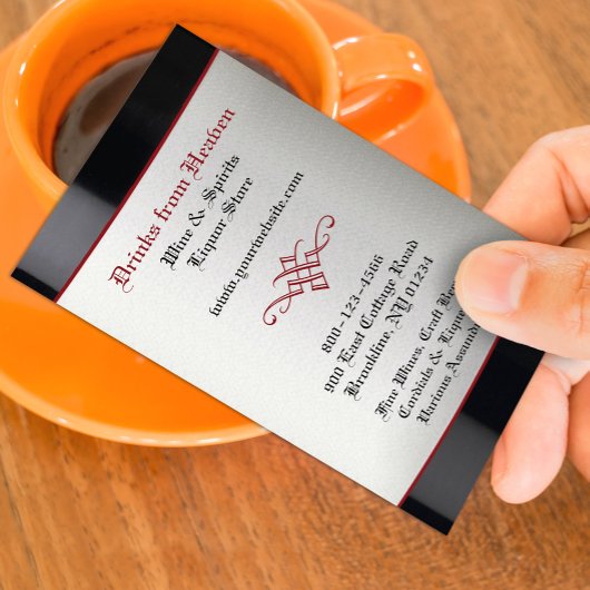 Liquor Wine Store Business Card Visitenkarte