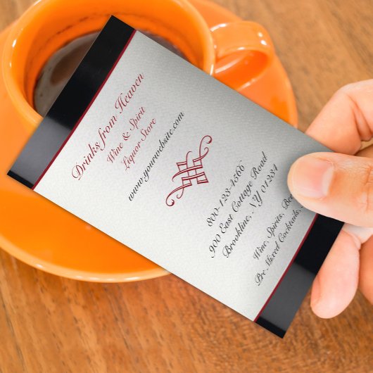 Liquor Wine Store Business Card Visitenkarte