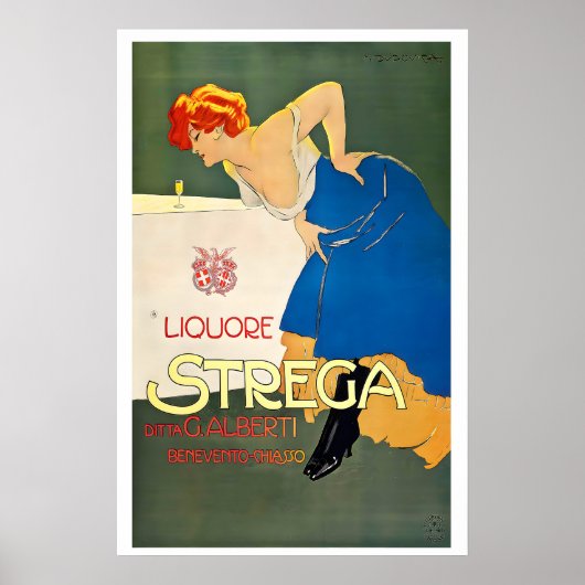 Liquore Strega Vintage Advertising Poster (Vorne)