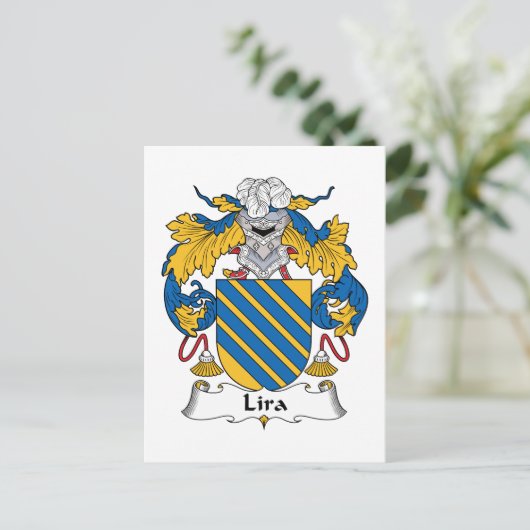 Lira Familienwappen Postkarte (Stehend Vorderseite)
