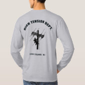 LIRR lange Hülse Hochspannungs-Abteilung T-Shirt (Rückseite)