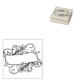 Lis Blume Art Deco Vintage Ribbon Scrapbooking Gummistempel (Stempel)