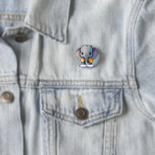 Lisa das Baby Elephant, mit Custom Nametag! Button (Beispiel)