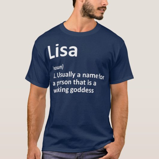 LISA Definition Personalisiert Name Funny Birthday T-Shirt (Vorderseite)