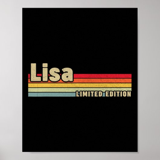Lisa Geschenk Name Personalisiert Geburtstag Lusti Poster (Vorne)