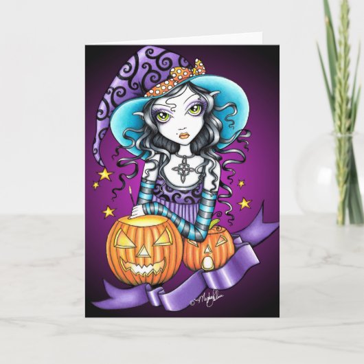 Lisa Gothic Halloween Hexenkarte Karte (Vorderseite)