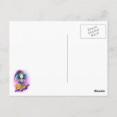 "Lisa" Halloween Pumpkin Hexenkarte Postkarte (Rückseite)