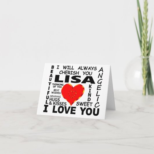 Lisa I Liebe You Karte (Vorderseite)