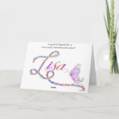 Lisa Karte (Rückseite)