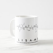 Lisa-Marie Peptid-Namen-Tasse Kaffeetasse (Vorderseite Links)