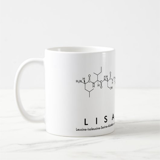 Lisa-Marie Peptid-Namen-Tasse Kaffeetasse (Links)