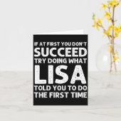 Lisa Name D Birthday Funny Christmas Jo Karte (Gelbe Blume)