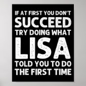 Lisa Name D Birthday Funny Christmas Jo Poster (Vorne)