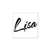 Lisa Name in kursiven Skriptbuchstaben Schriftart Gummistempel (Prägung)