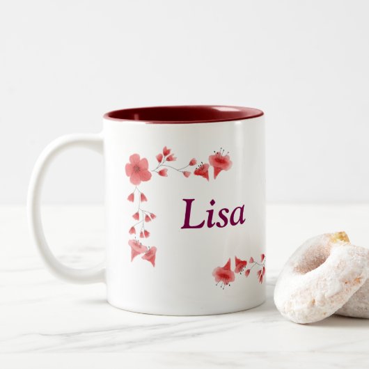 Lisa name Tasse - Custom Coffee Cup with An (Mit Donut)