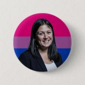 Lisa Nandy Bisexual Flag Abzeichen Button (Vorderseite)
