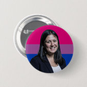 Lisa Nandy Bisexual Flag Abzeichen Button (Vorne & Hinten)