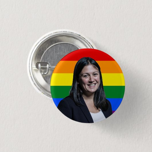 Lisa Nandy LGBT Abzeichen Button (Vorne & Hinten)