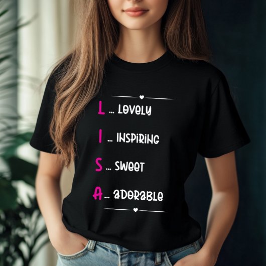 Lisa Personalisiert Name Design T-Shirt