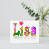 Lisa Postkarte (Stehend Vorderseite)