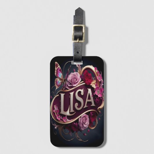 Lisas Blumenschild Gepäckanhänger (Vorderseite Vertikal)