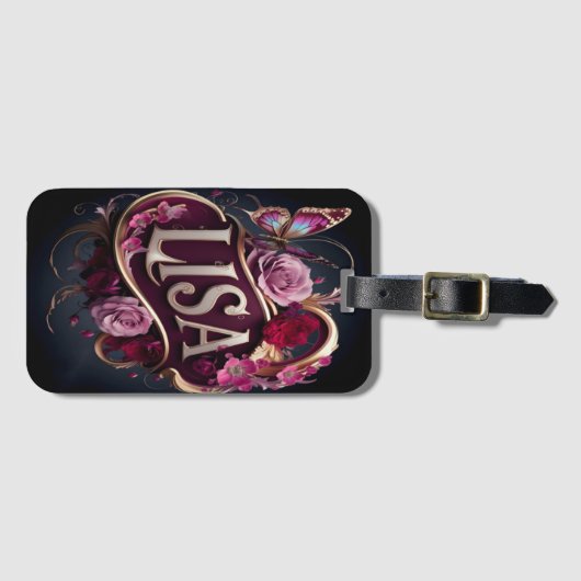 Lisas Blumenschild Gepäckanhänger (Vorderseite (Horizontal))