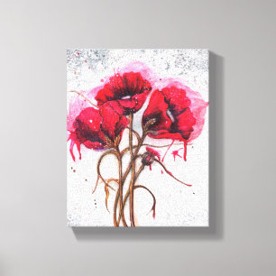 Lisas rote Poppies Leinwanddruck