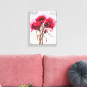 Lisas rote Poppies Leinwanddruck (Insitu (Wohnzimmer))