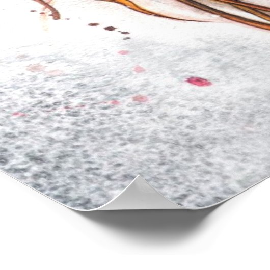 Lisas rote Poppies Poster (Ecke)