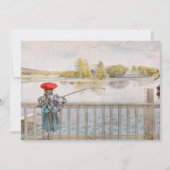 Lisbet Fischerei von Carl Larsson, Party für Alter Einladung (Vorderseite)