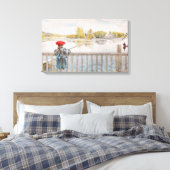 Lisbet Fischerei von Carl Larsson, Vintage Kunst Leinwanddruck (Insitu (Schlafzimmer))