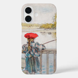 Lisbet Fishing von Carl Larsson, Vintage Fine Art iPhone 16 Hülle