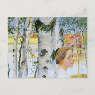 Lisbeth an den Birken Postkarte
