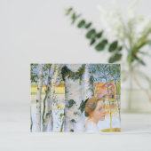 Lisbeth bei den Birch Trees Postkarte (Stehend Vorderseite)