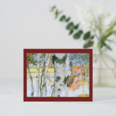 Lisbeth bei den Birch Trees Postkarte (Stehend Vorderseite)