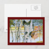 Lisbeth bei den Birch Trees Postkarte (Vorne/Hinten)