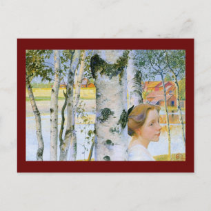 Lisbeth bei den Birch Trees Postkarte