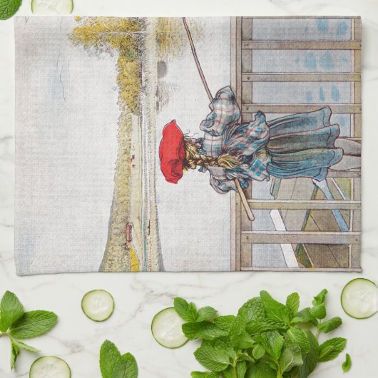 Lisbeth-Fischen durch Carl Larsson Handtuch (Gefaltet)