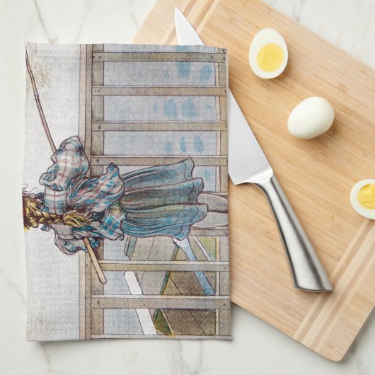 Lisbeth-Fischen durch Carl Larsson Handtuch (Viertel Falte)