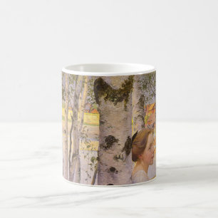 Lisbeth im Birkenhain (Schönes junges Mädchen) Kaffeetasse