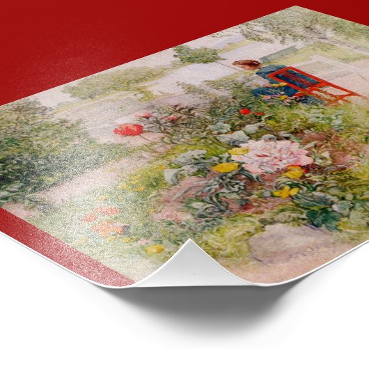 Lisbeth im Blumengarten Fotodruck (Ecke)