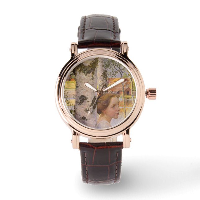 Lisbeth in der Birch Grove (Schönes junges Mädchen Armbanduhr (Vorderseite)