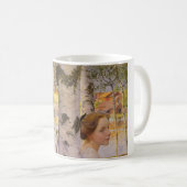 Lisbeth in der Birch Grove (Schönes junges Mädchen Kaffeetasse (VorderseiteRechts)