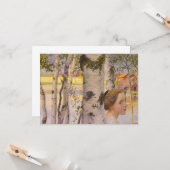 Lisbeth in der Birch Grove (Schönes junges Mädchen Karte (Vorderseite/Rückseite Beispiel)